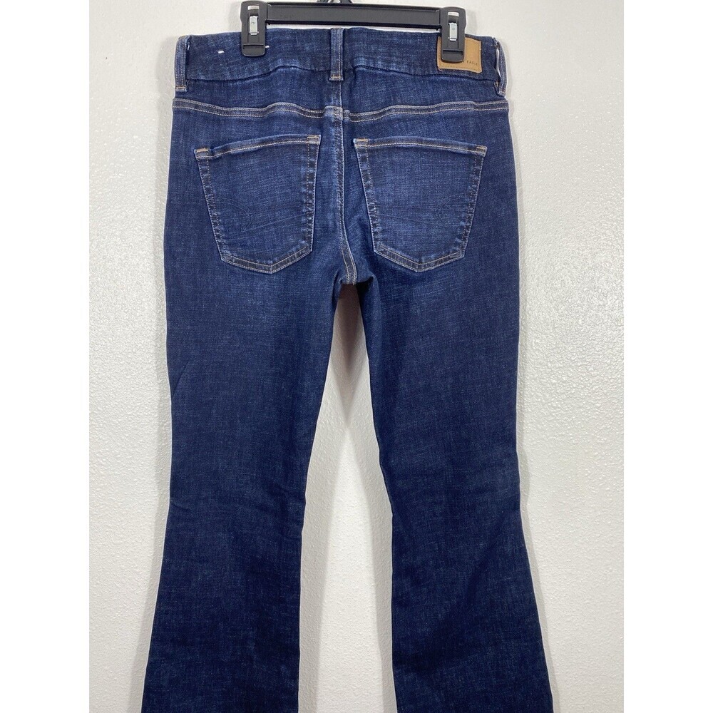 American Eagle Kick Boot Jeans Womens 4 Blue Medium Wash Mid Rise Stretch Denis - Picture 5 of 14